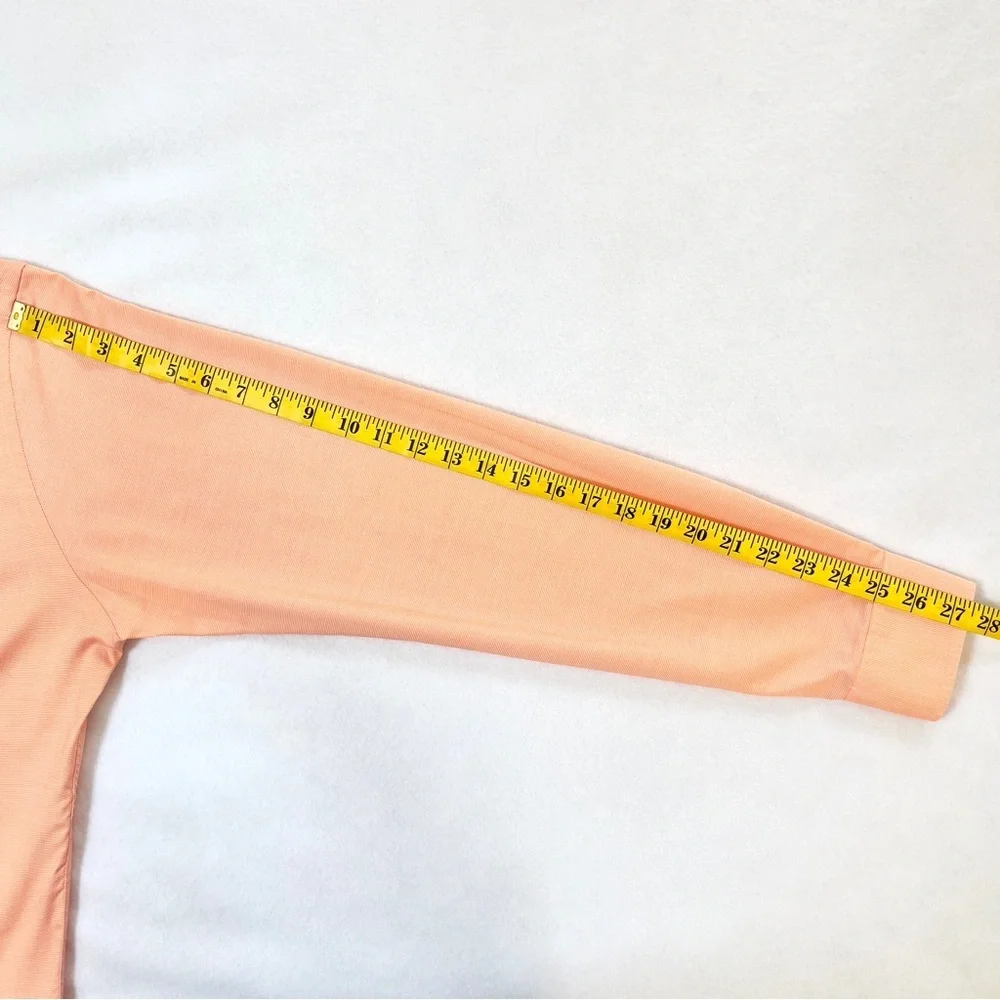 Tommy Hilfiger THFlex Athletic Fit Dress Shirt XL Peach Coral Button Front - Picture 13 of 13